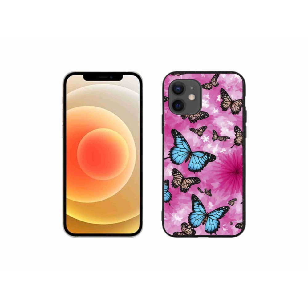 Gél borítás mmCase iPhone 12 Mini készülékhez - pillangókert