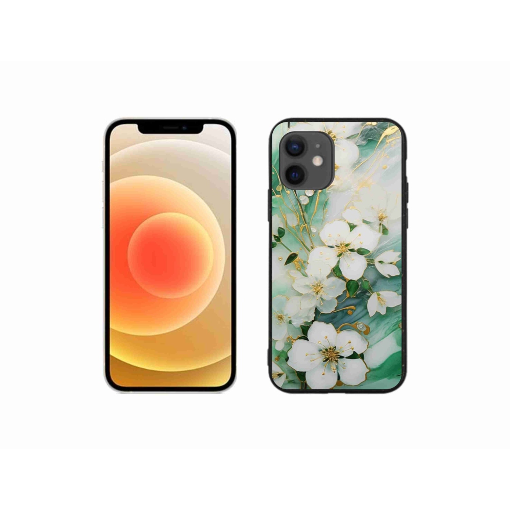 Gél borítás mmCase iPhone 12 Mini készülékhez - finom virágok
