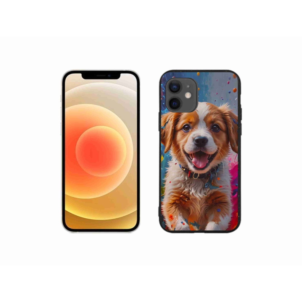 Gél borítás mmCase iPhone 12 Mini készülékhez - aranyos kiskutya 3