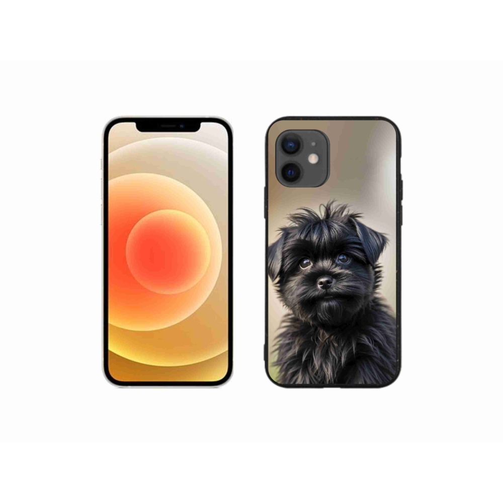 mmCase gél tok az iPhone 12 Mini-hez – aranyos fekete kutyus