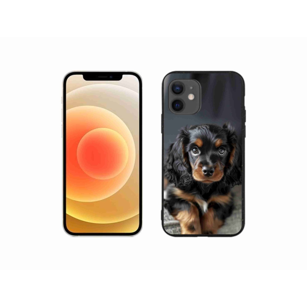 mmCase gél tok az iPhone 12 Mini-hez – aranyos, hosszúszőrű tacskó