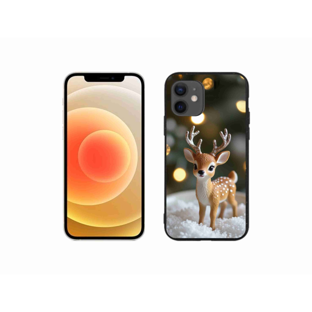 mmCase gél tok az iPhone 12 Mini-hez – aranyos karácsonyi szarvas