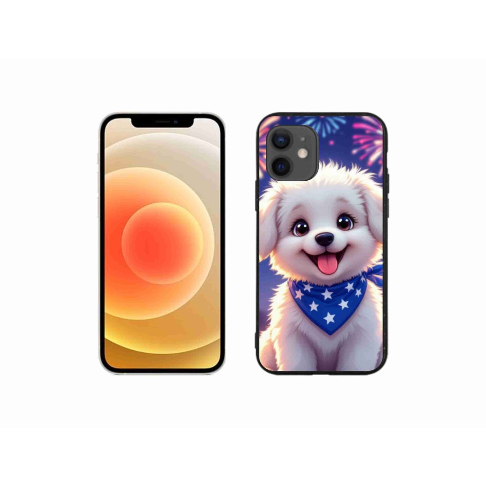 Gél borítás mmCase iPhone 12 Mini készülékhez - ünnepi kiskutya