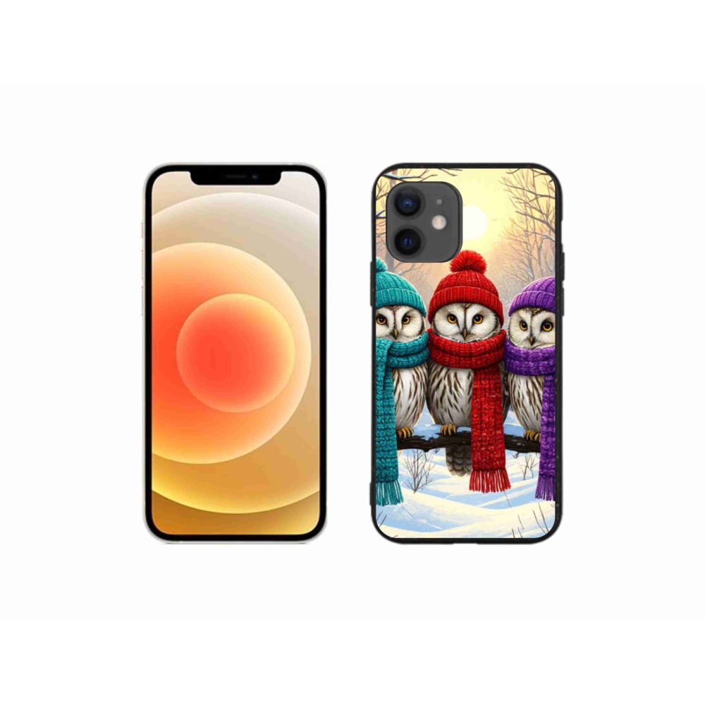 Gél borítás mmCase iPhone 12 Mini készülékhez - bagoly barátok