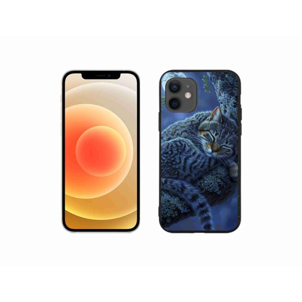 Zselés borítás mmCase iPhone 12 Mini készülékhez - alvó macska