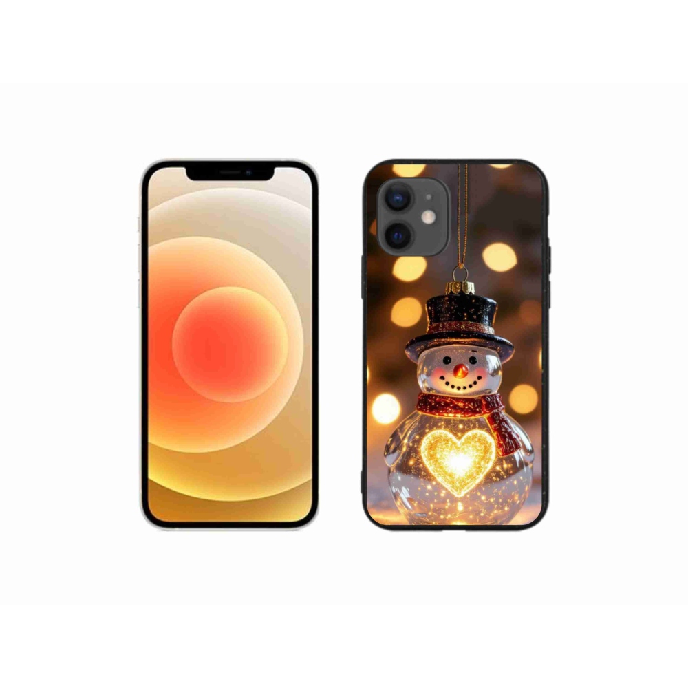 mmCase gél tok az iPhone 12 Mini-hez – világító karácsonyi hóember