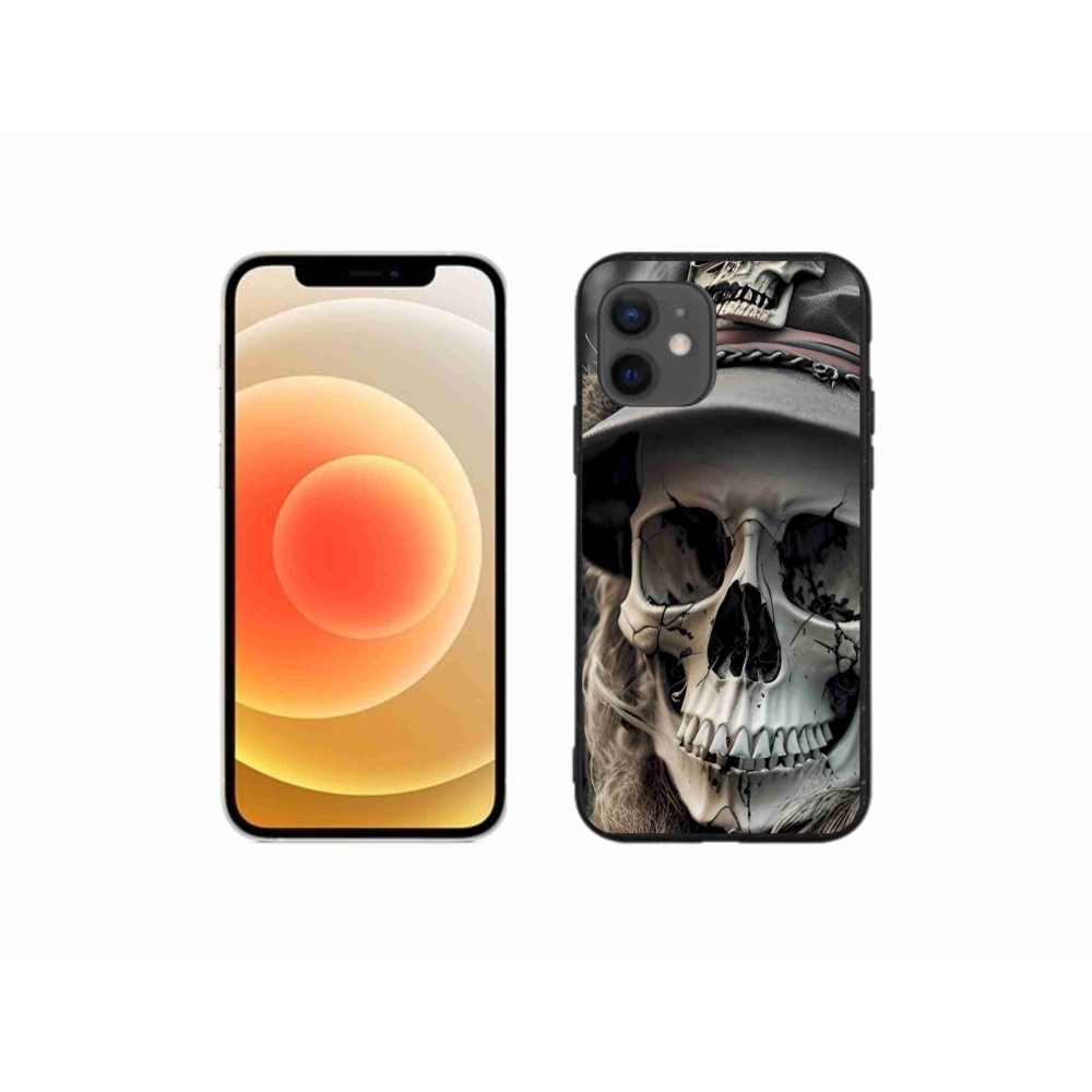 Zselés borítás mmCase iPhone 12 Mini készülékhez - sötét koponya