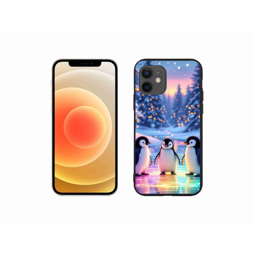 Zselés borítás mmCase iPhone 12 Mini készülékhez - pingvinek