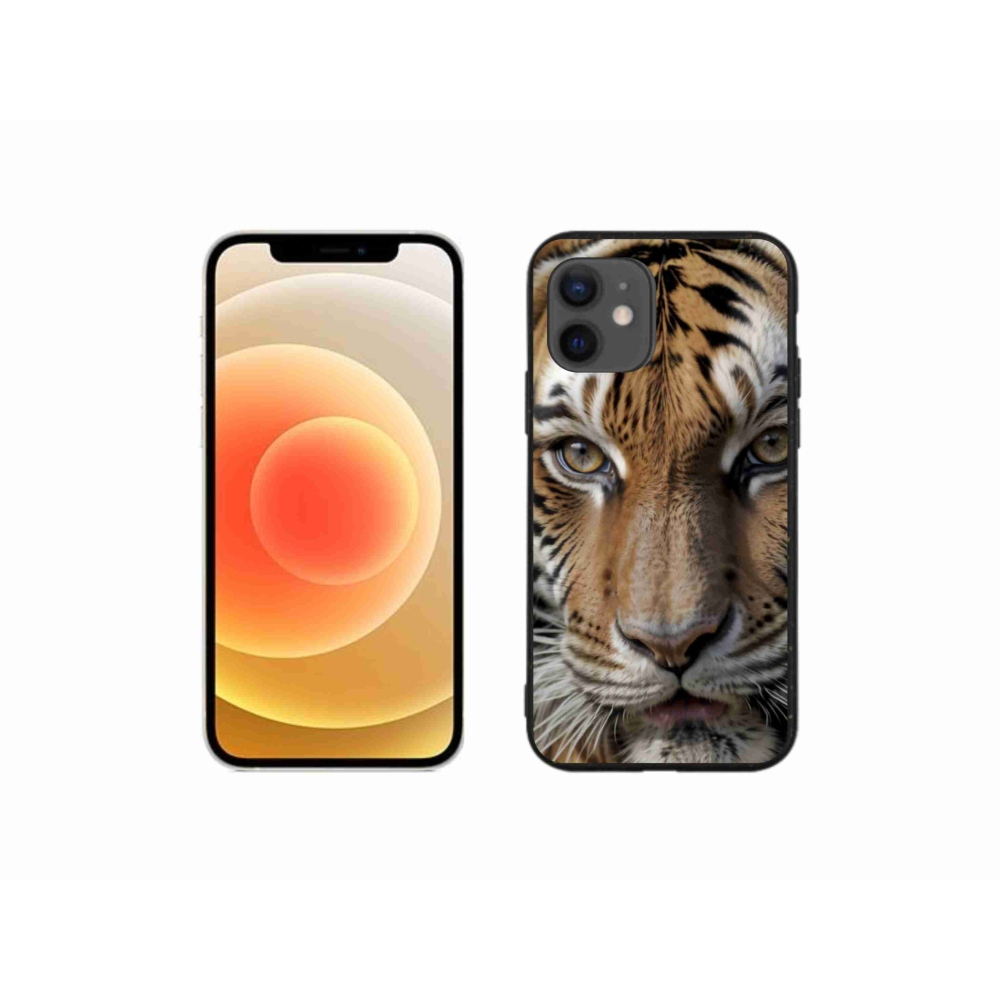 Zselés borítás mmCase iPhone 12 Mini készülékhez - tigris nézet