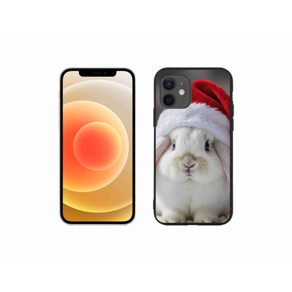 Gél borítás mmCase iPhone 12 Mini készülékhez - Karácsonyi nyúl