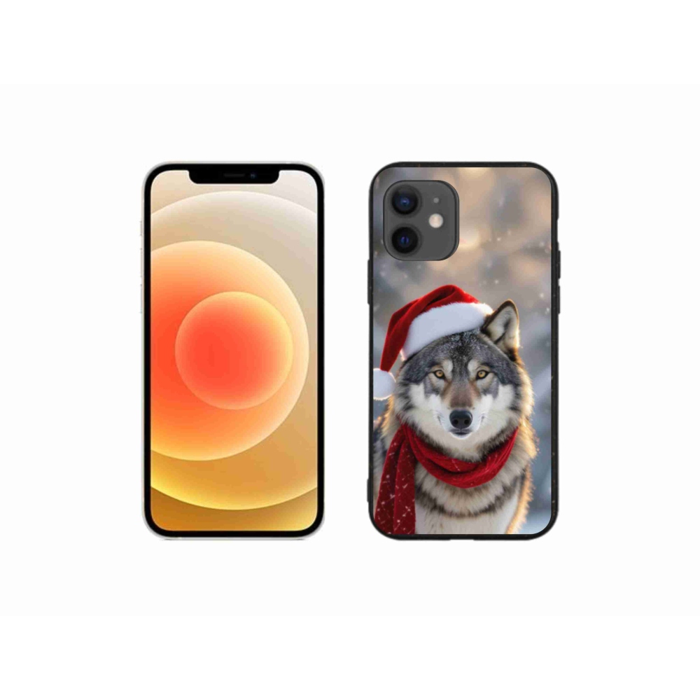 Gél borítás mmCase iPhone 12 Mini készülékhez - Karácsonyi farkas