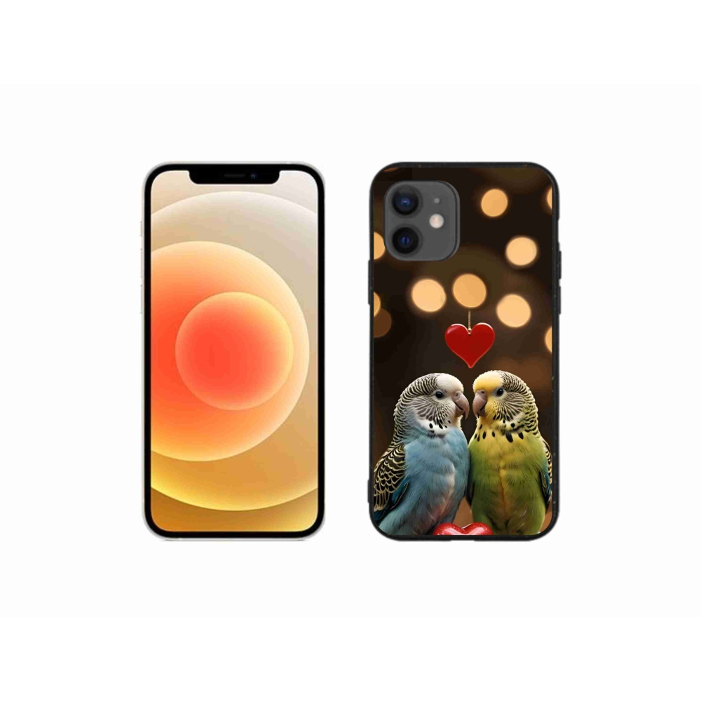mmCase gél tok az iPhone 12 Mini-hez – szerelmes papagájok