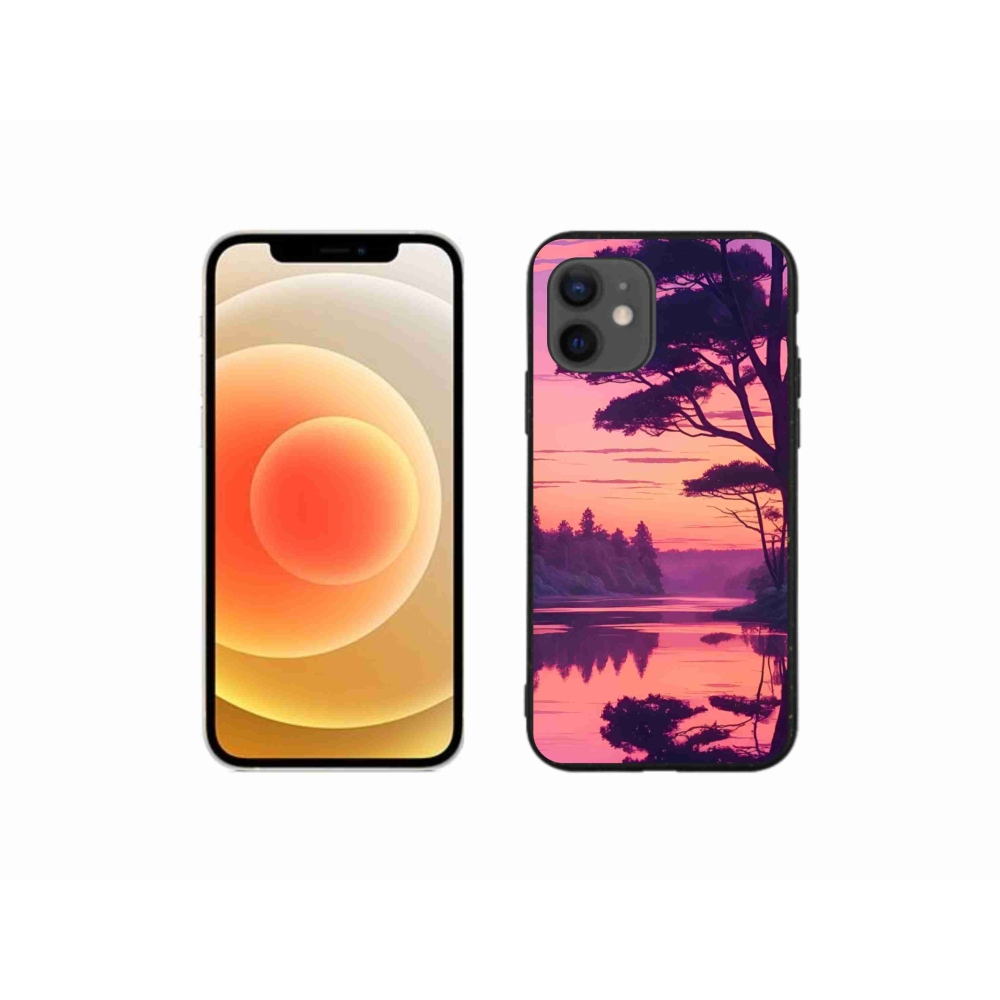 Gél borítás mmCase iPhone 12 Mini készülékhez - naplemente a tó felett