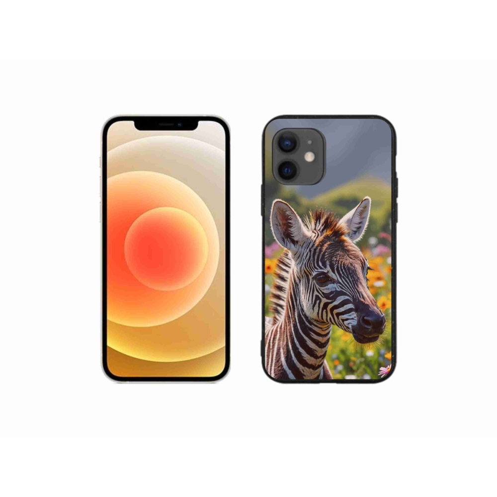 mmCase gél tok az iPhone 12 Mini-hez – zebra a réten