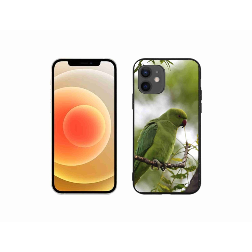 Zselés borítás mmCase iPhone 12 Mini készülékhez - zöld papagáj