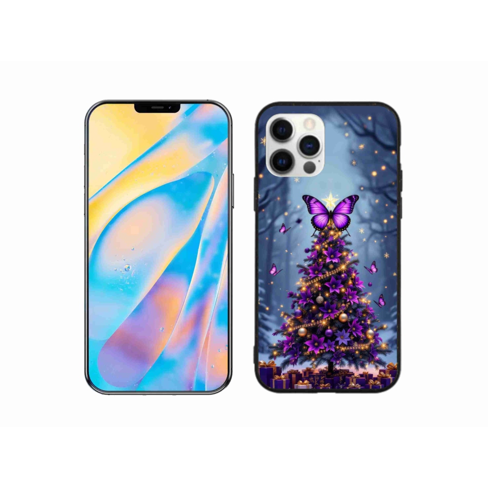 mmCase gél tok az iPhone 12-hez – pillangós karácsonyfa