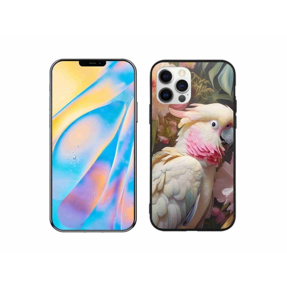 Zselés borítás mmCase iPhone 12 készülékhez - papagáj kakadu rózsaszín 2