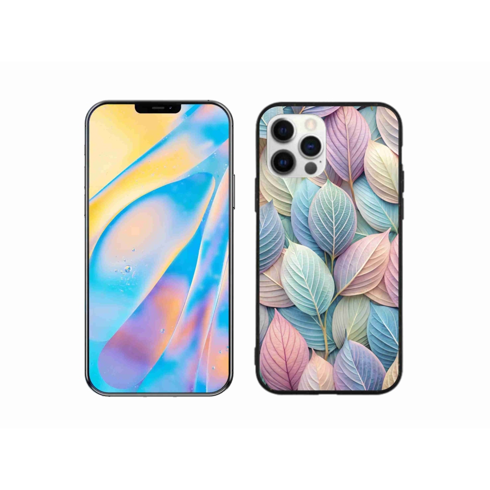 Zselés borítás mmCase iPhone 12 készülékhez - pasztell levelek