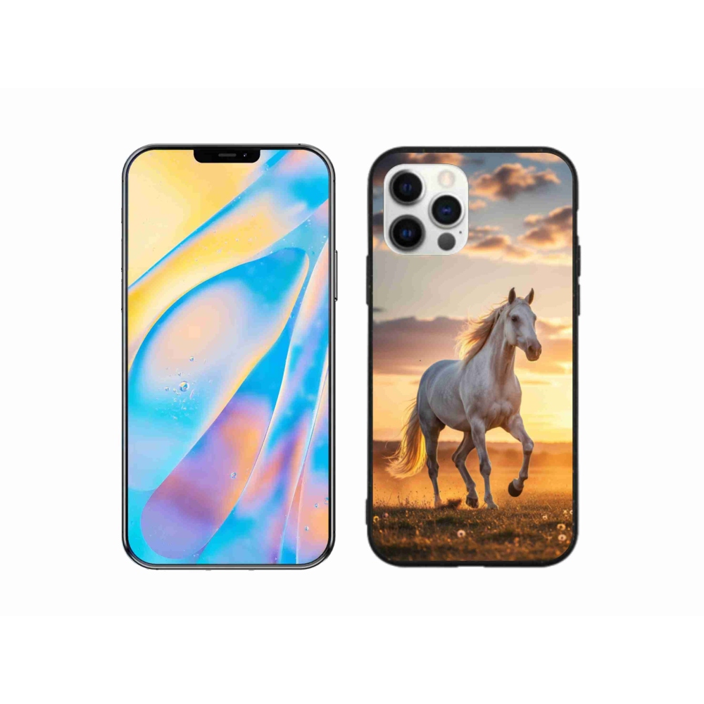 Gél borítás mmCase iPhone 12 Pro készülékhez - Futó fehér ló 2