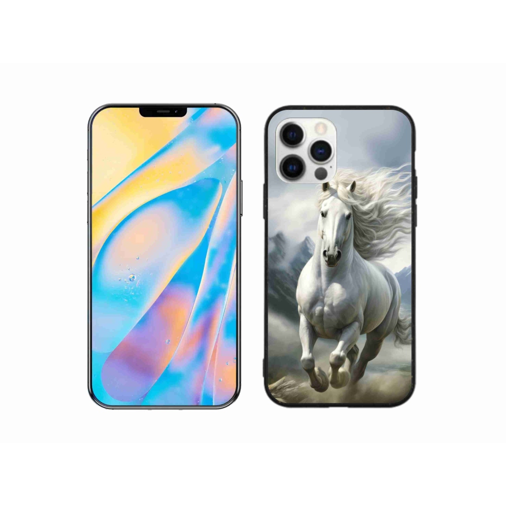 mmCase gél tok az iPhone 12 Pro-hoz – futó fehér ló 3