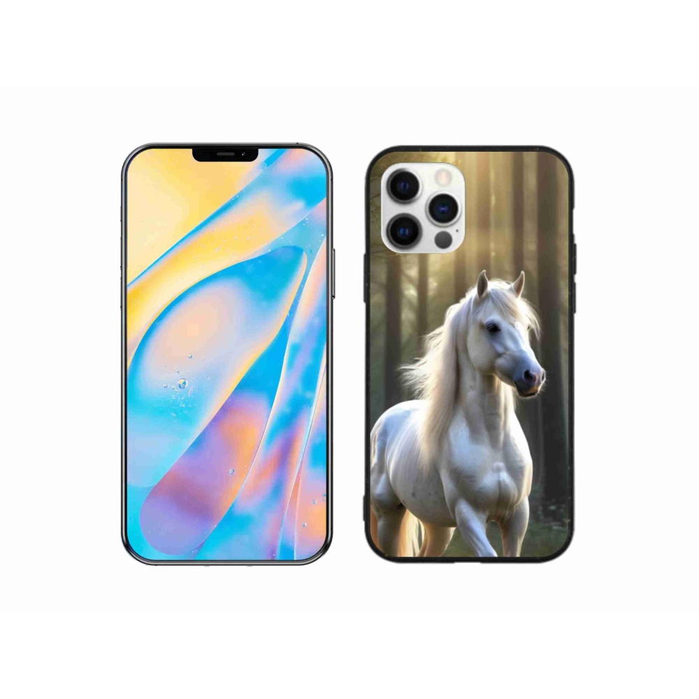 Zselés borítás mmCase iPhone 12 Pro készülékhez - fehér ló 3