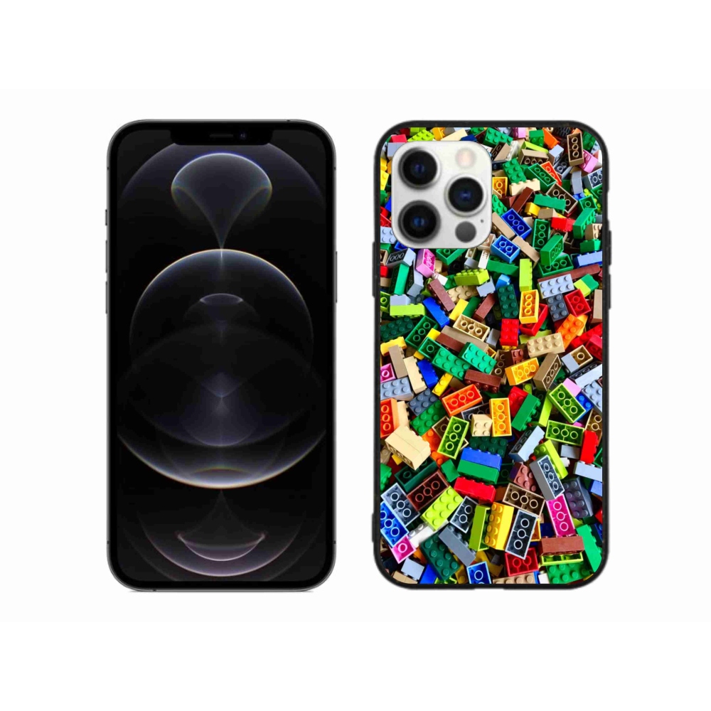 Zselés borítás mmCase iPhone 12 Pro Max készülékhez - színes építőkockák