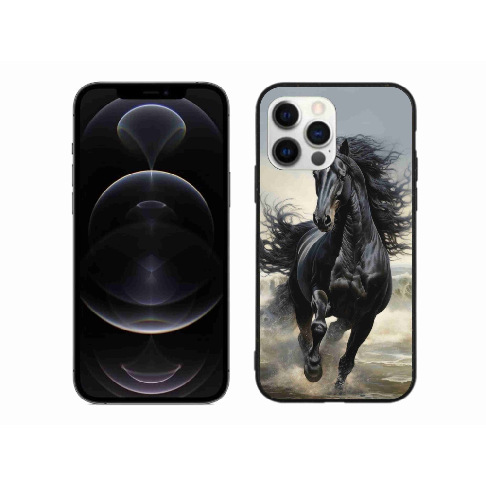 mmCase gél tok az iPhone 12 Pro Max-hoz – futó fekete ló