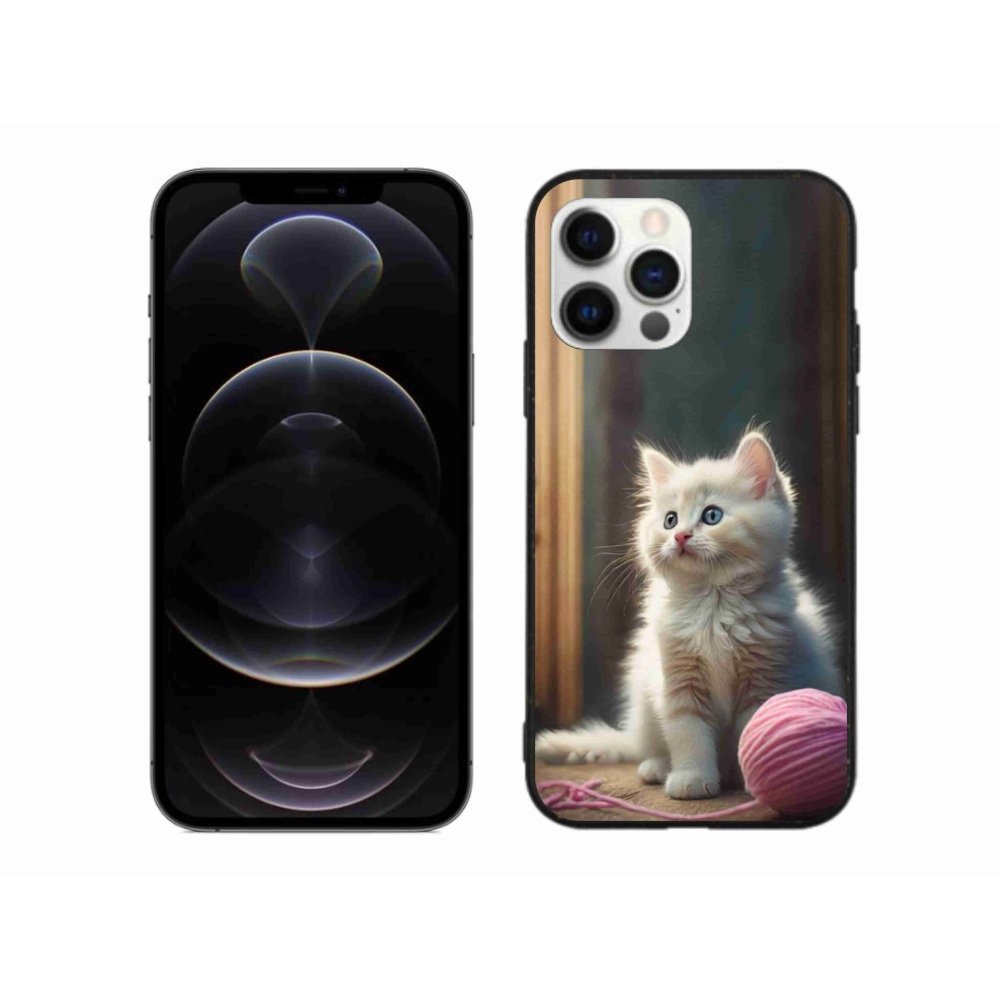 Zselés borítás mmCase iPhone 12 Pro Max készülékhez - fehér cica 2