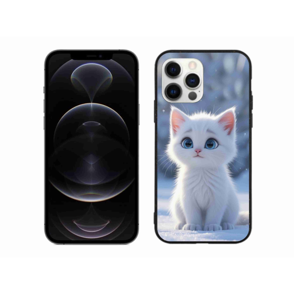 mmCase gél tok az iPhone 12 Pro Max-hoz – fehér cica 3