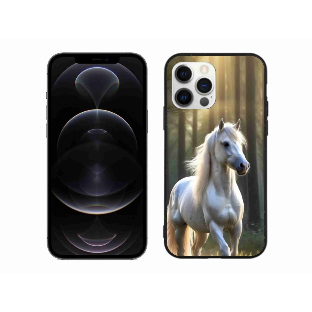 Zselés borítás mmCase iPhone 12 Pro Max készülékhez - fehér ló 3
