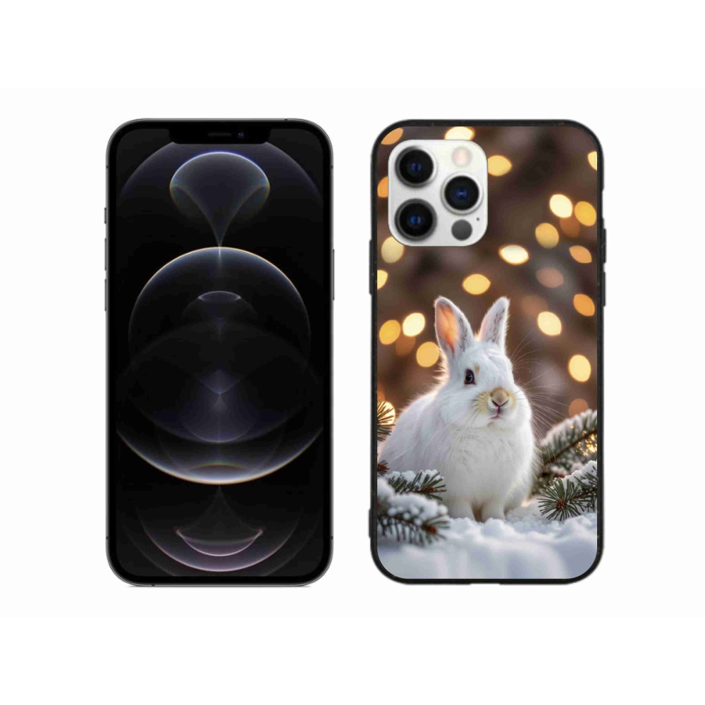 mmCase gél tok az iPhone 12 Pro Max-hoz – fehér nyúl