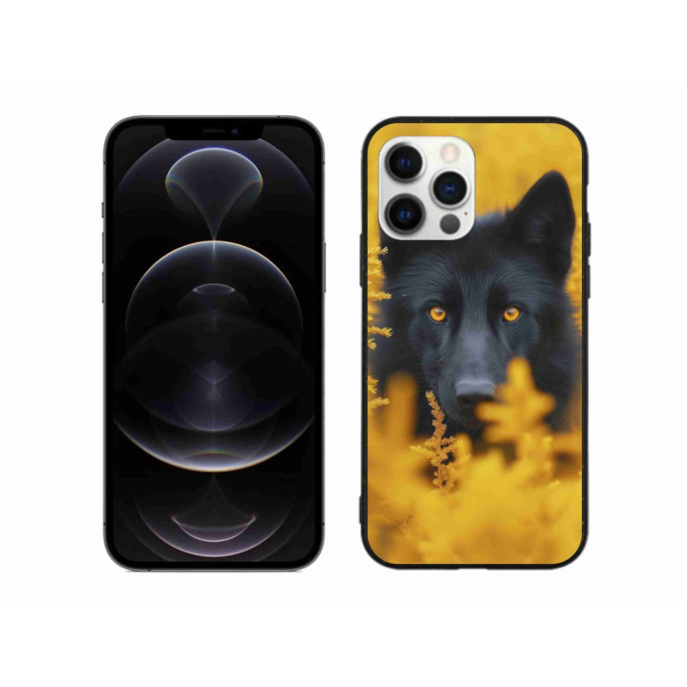 Zselés borítás mmCase iPhone 12 Pro Max készülékhez - fekete farkas 2
