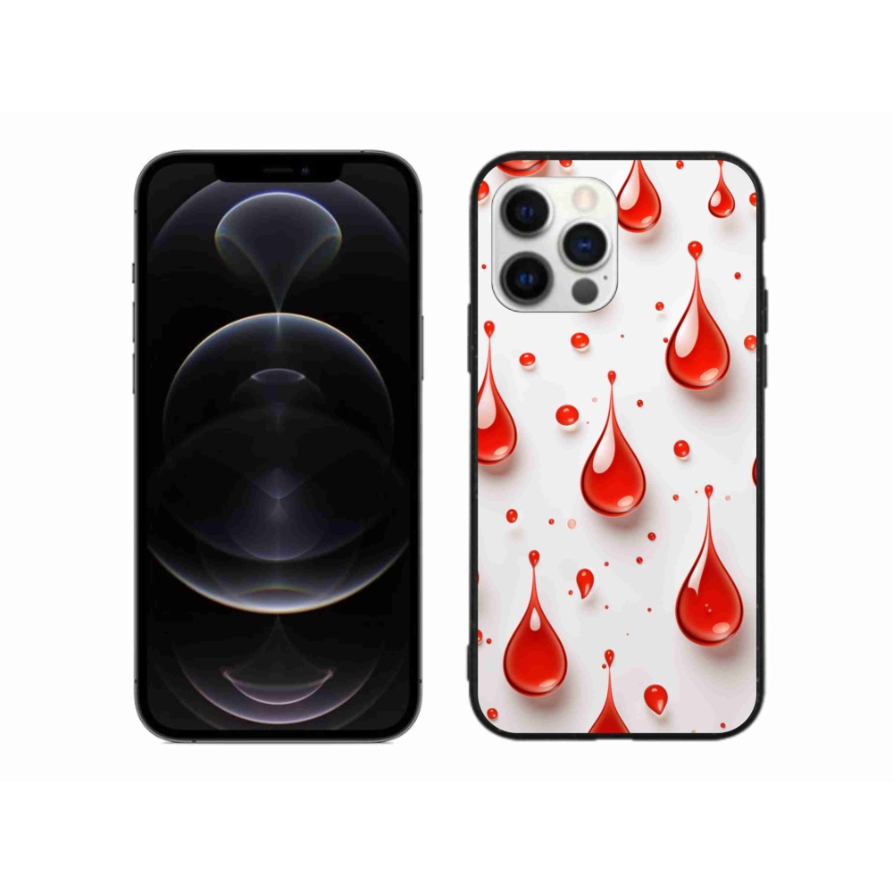 Zselés borítás mmCase iPhone 12 Pro Max készülékhez - piros cseppek