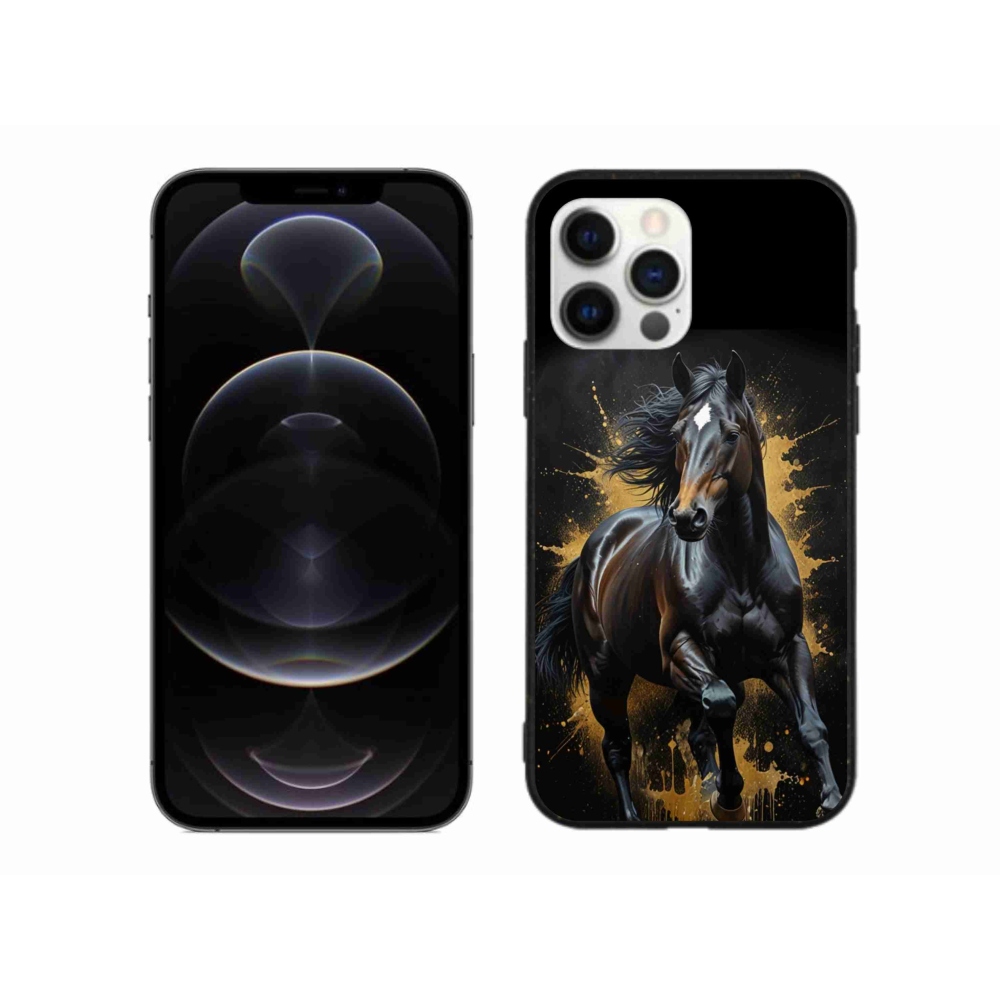 mmCase gél tok az iPhone 12 Pro Max-hoz – elegáns fekete csikó