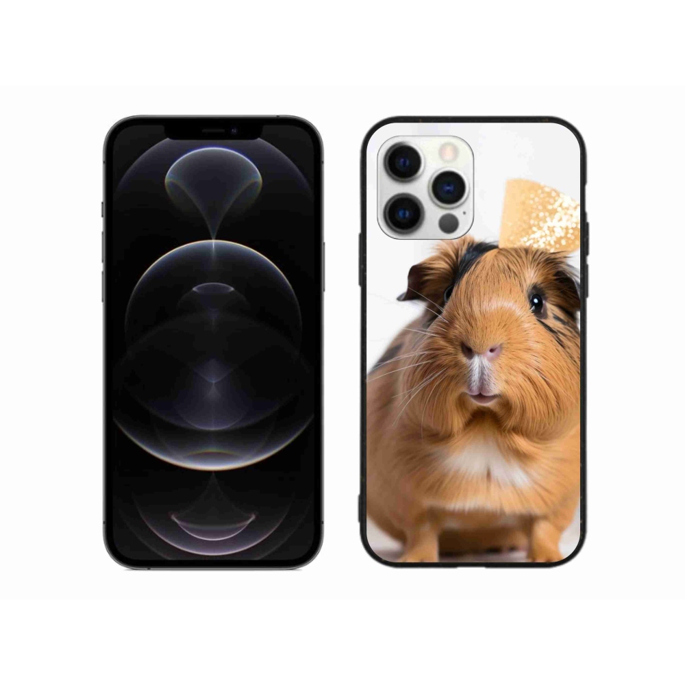 Zselés borítás mmCase iPhone 12 Pro Max készülékhez - barna tengerimalac