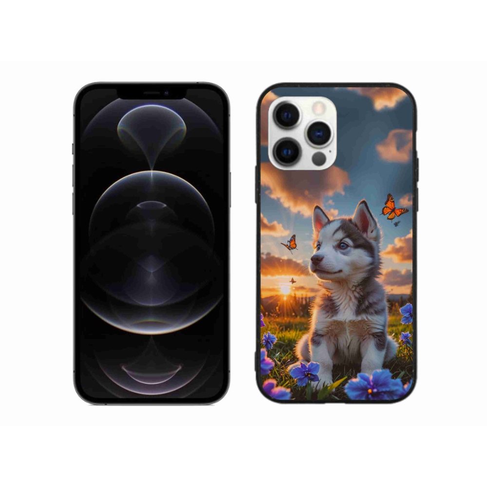 mmCase gél tok az iPhone 12 Pro Max-hoz – husky naplementekor