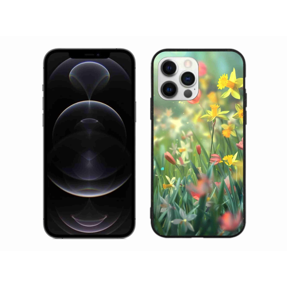 Gél borítás mmCase iPhone 12 Pro Max készülékhez - tavaszi virágok