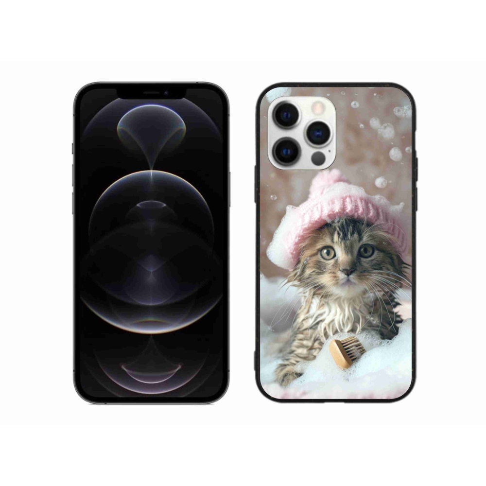 Zselés borítás mmCase iPhone 12 Pro Max készülékhez - cica és fürdés