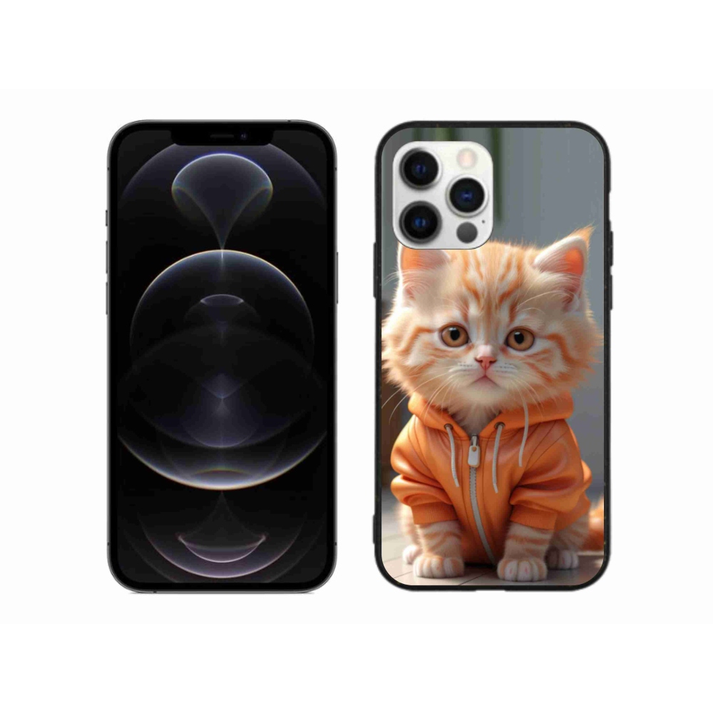 Zselés borítás mmCase iPhone 12 Pro Max készülékhez - cica melegítőfelsőben