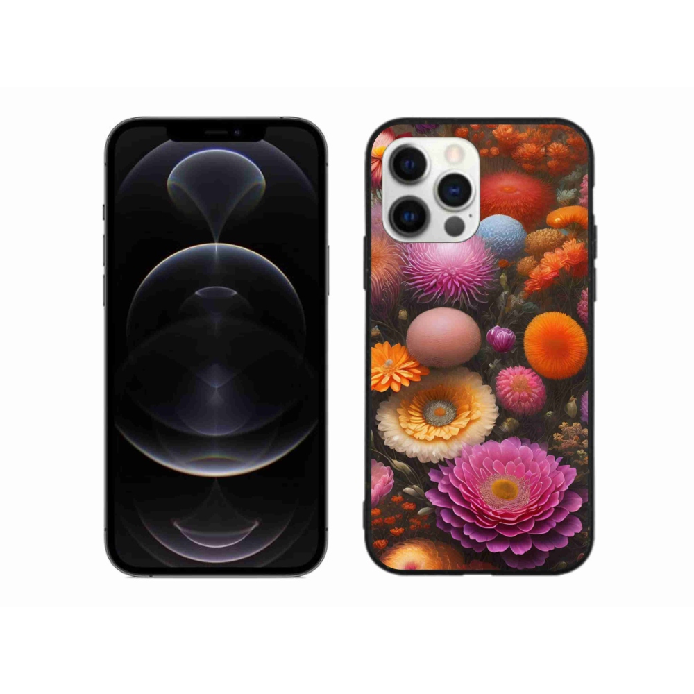 Gél borítás mmCase iPhone 12 Pro Max készülékhez - virágos kompozíció