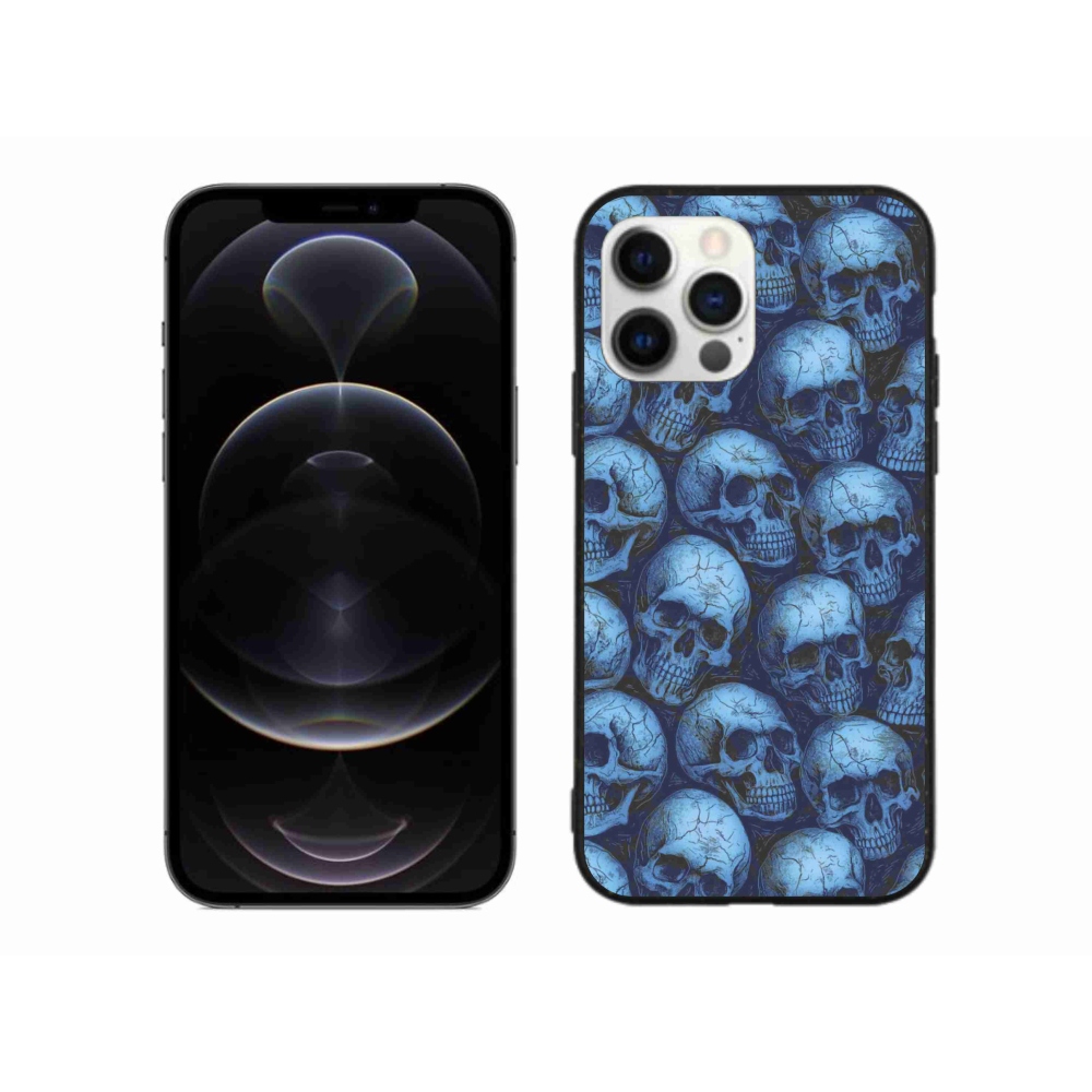 Zselés borítás mmCase iPhone 12 Pro Max készülékhez - koponyák