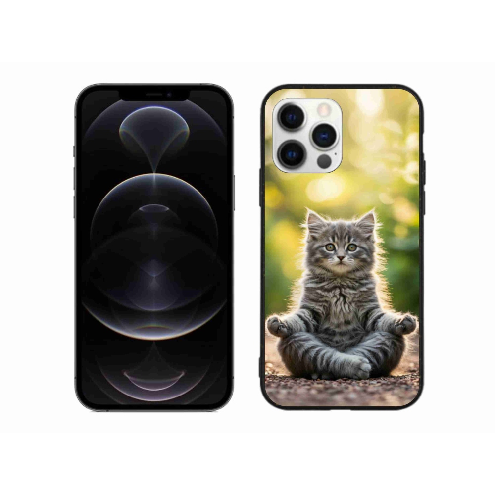 Gél borítás mmCase iPhone 12 Pro Max készülékhez - meditáló cica