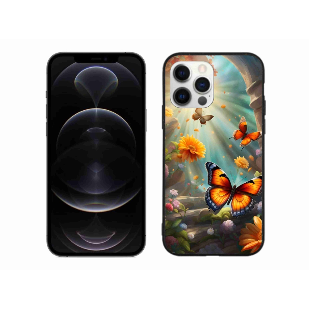 Zselés borítás mmCase iPhone 12 Pro Max készülékhez - pillangókert 2