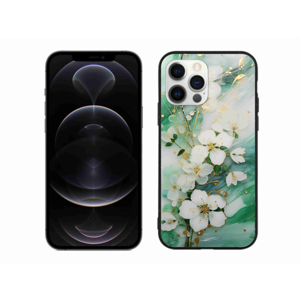Zselés borítás mmCase iPhone 12 Pro Max készülékhez - finom virágok