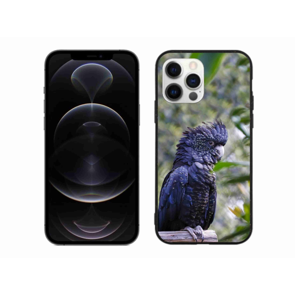 mmCase gél tok az iPhone 12 Pro Max-hoz – fekete kakadu papagáj
