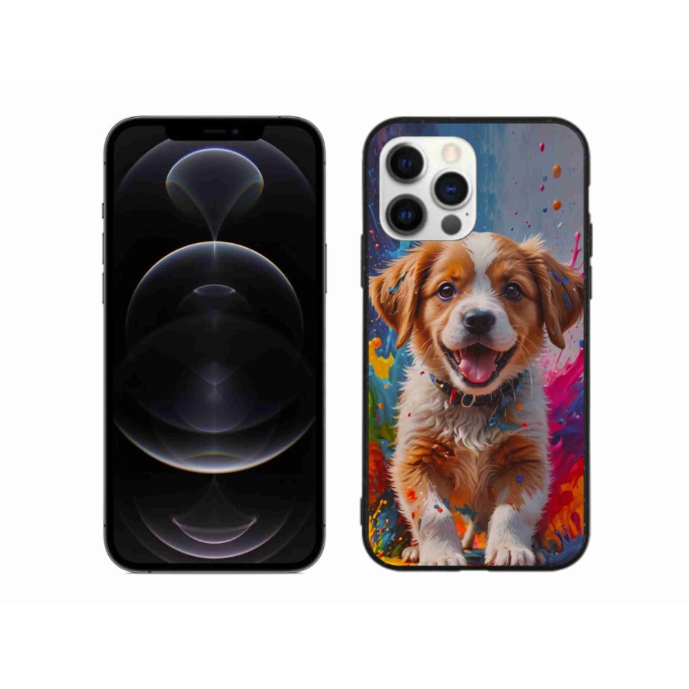 Gél borítás mmCase iPhone 12 Pro Max készülékhez - aranyos kiskutya 3