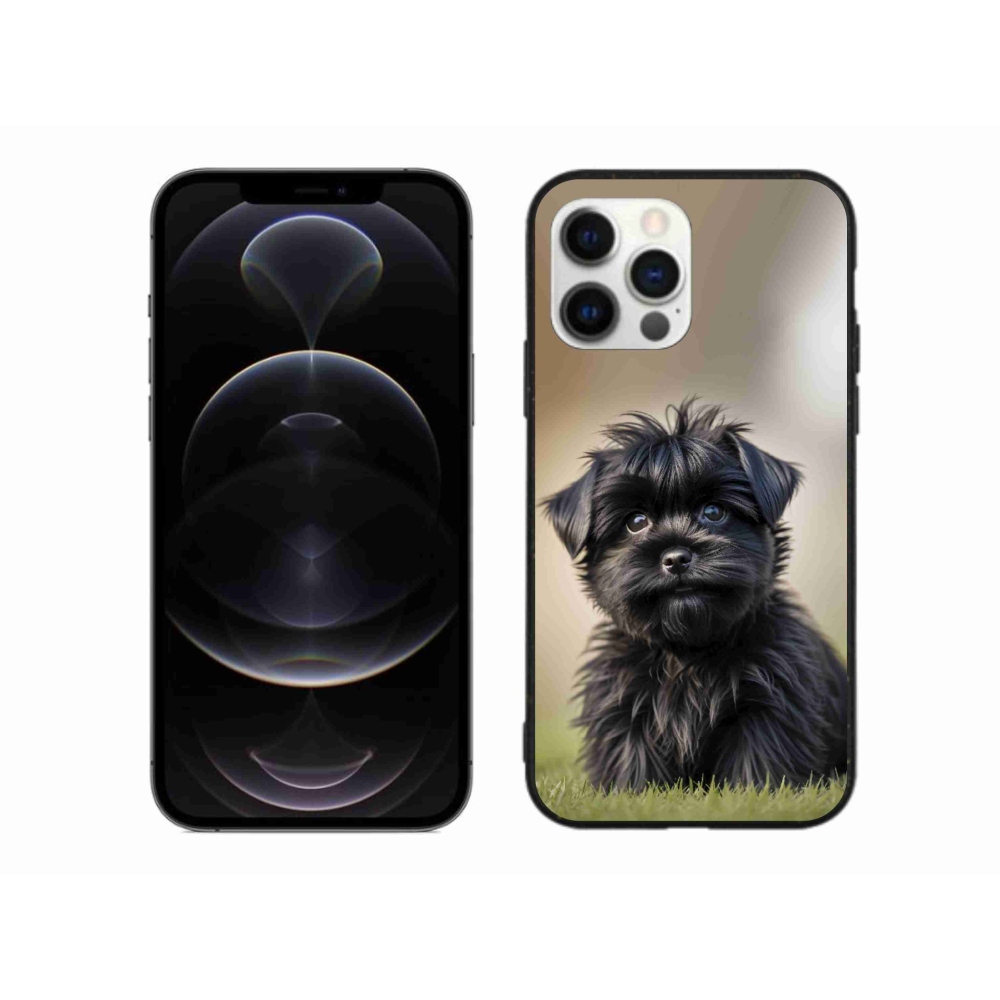 mmCase gél tok az iPhone 12 Pro Max-hoz – aranyos fekete kutyus