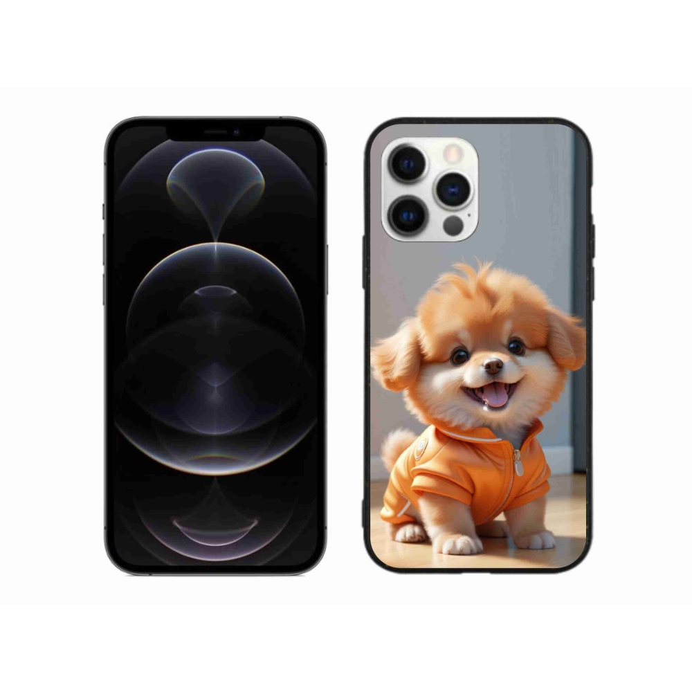 mmCase gél tok az iPhone 12 Pro Max-hoz – aranyos pomerániai pulóverben