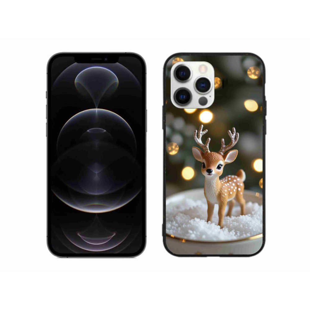 mmCase gél tok az iPhone 12 Pro Max-hoz – aranyos karácsonyi rénszarvas