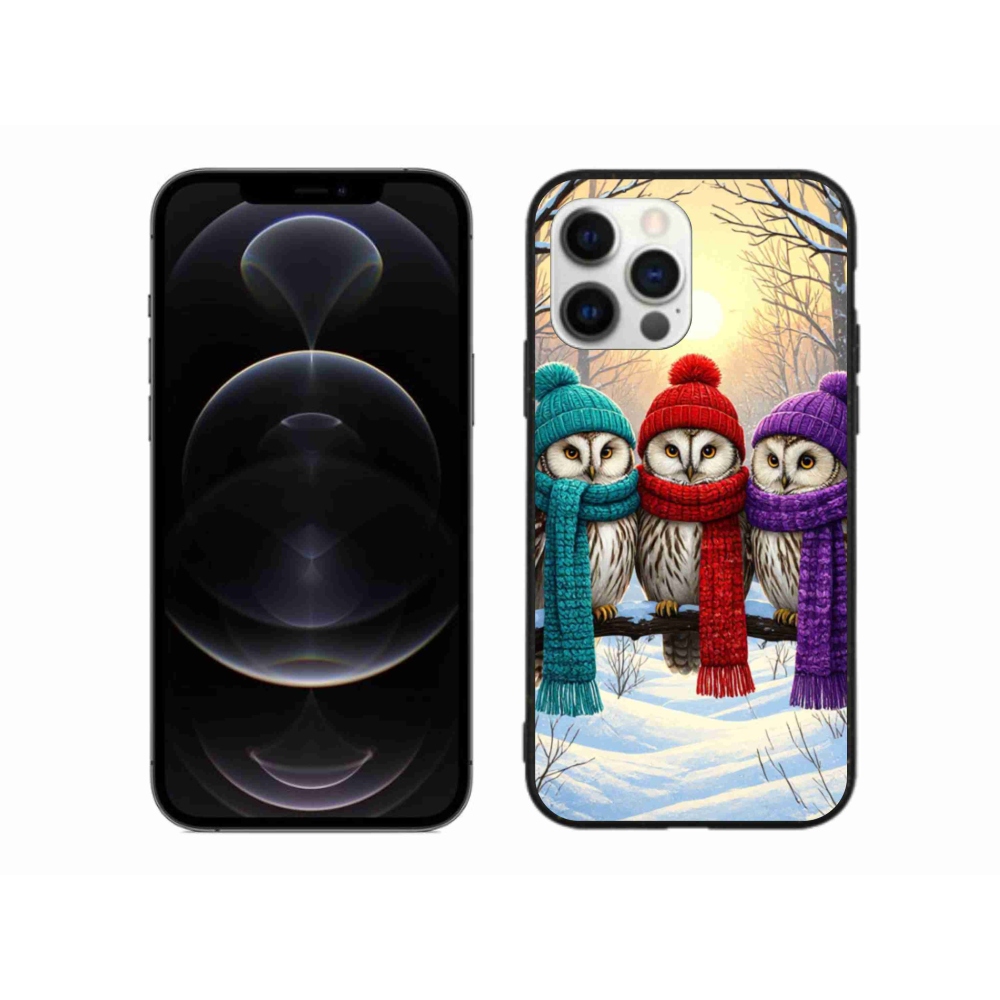 Gél borítás mmCase iPhone 12 Pro Max készülékhez - bagoly barátok